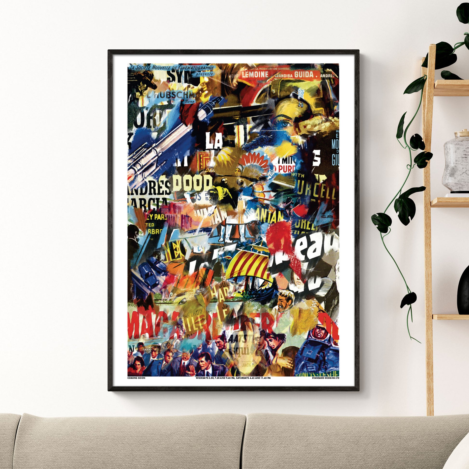 Movie Poster Modern Art Collage Print