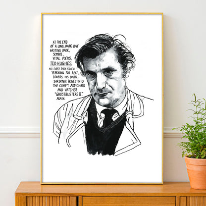 Ted Hughes Portrait Poster Print