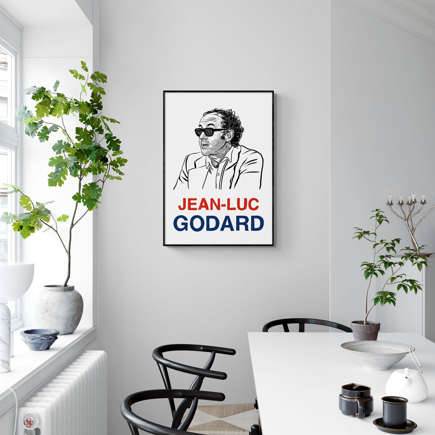 Jean-Luc Godard Portrait Poster Print