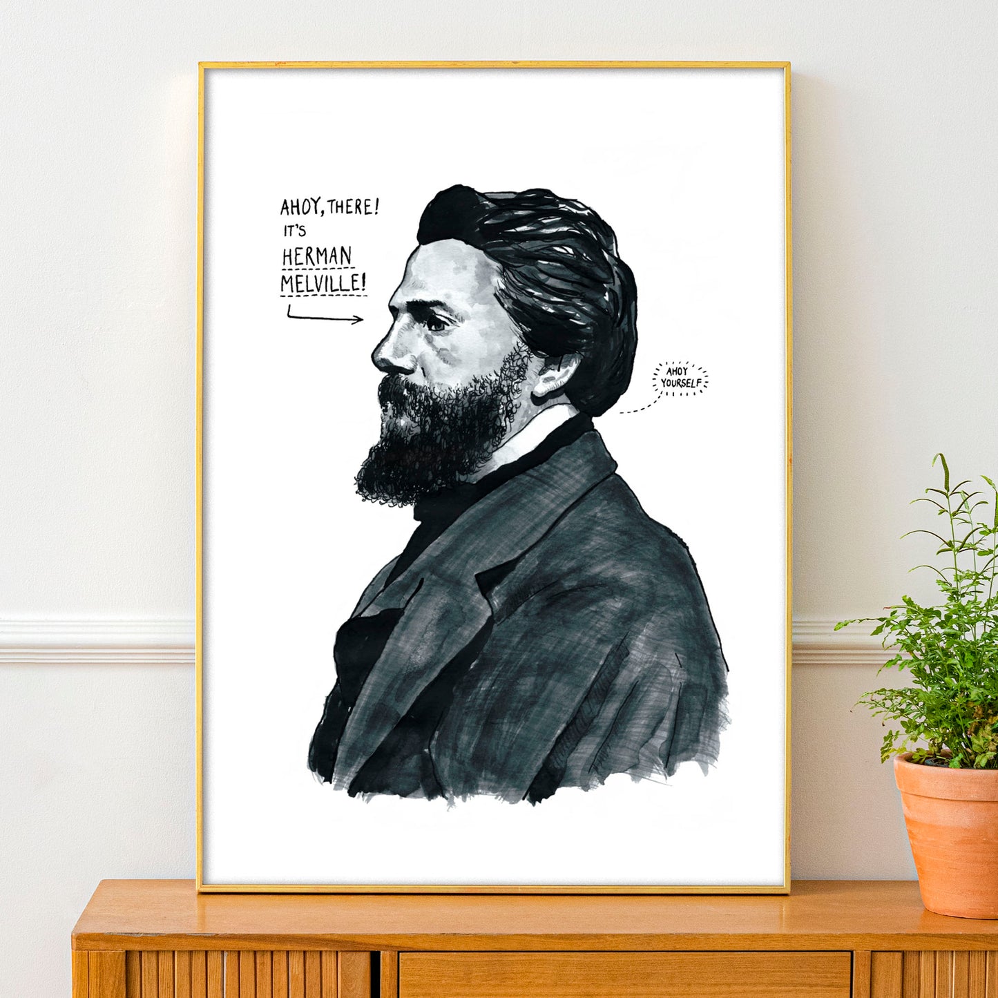  Herman Melville Portrait Poster Print