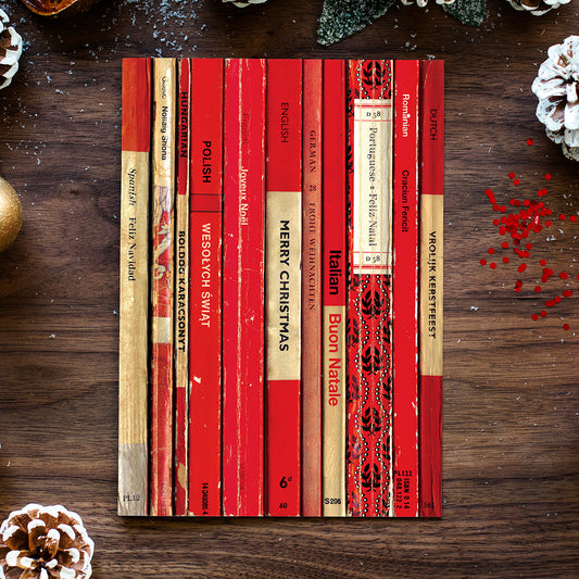 European Christmas Cards Made With Vintage Penguin Books