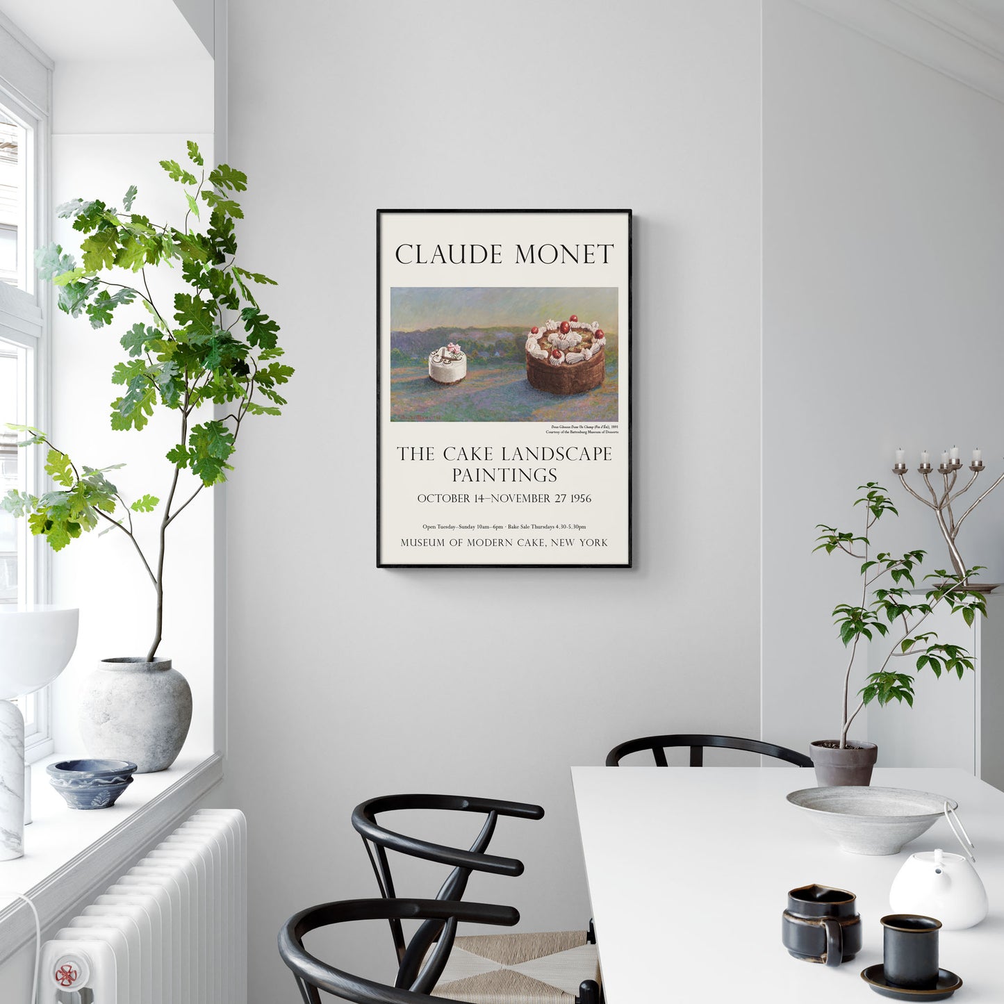 Claude Monet Cakes Painting Exhibition Poster
