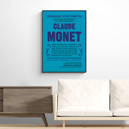 Claude Monet Impressionist Exhibition Announcement Poster Print