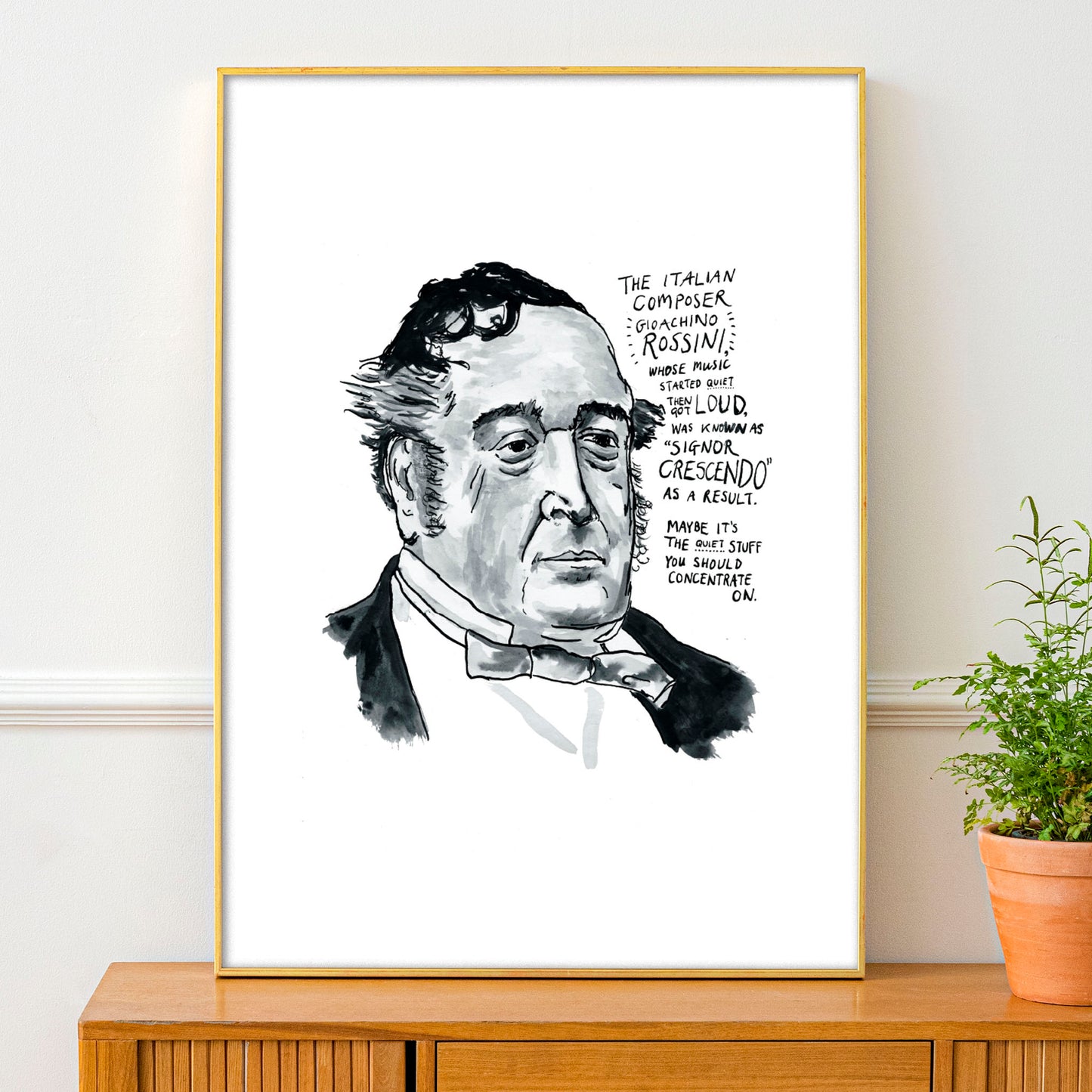 Gioachino Rossini Portrait Poster Print