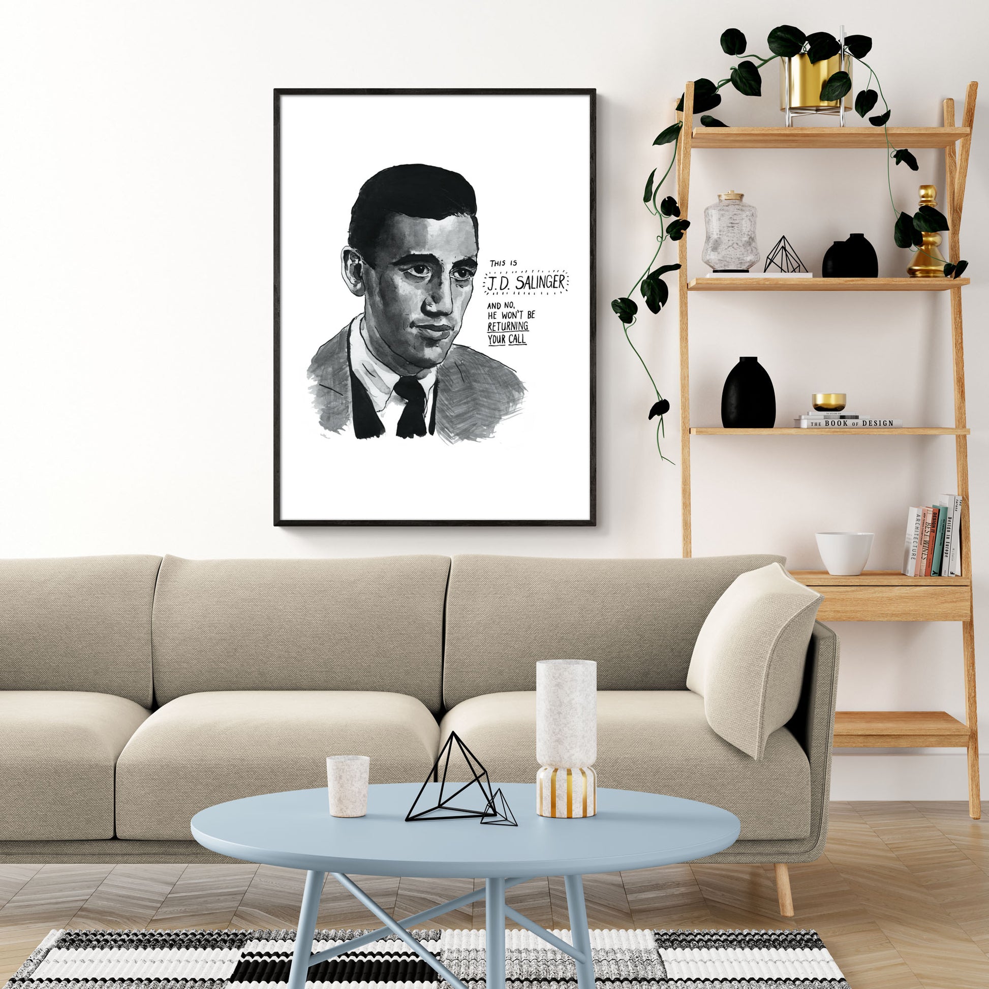 JD Salinger Portrait Poster Print