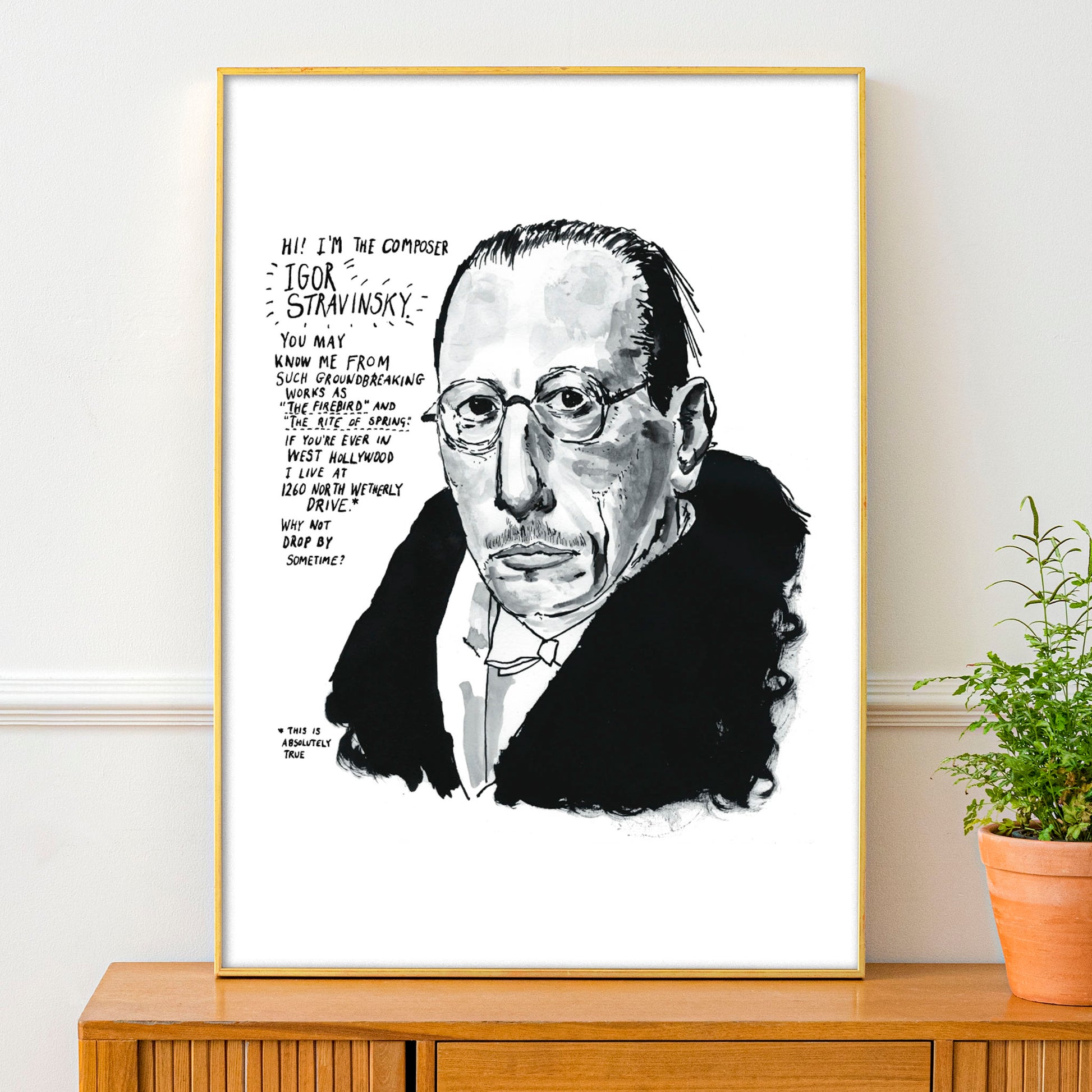 Igor Stravinsky Portrait Poster Print