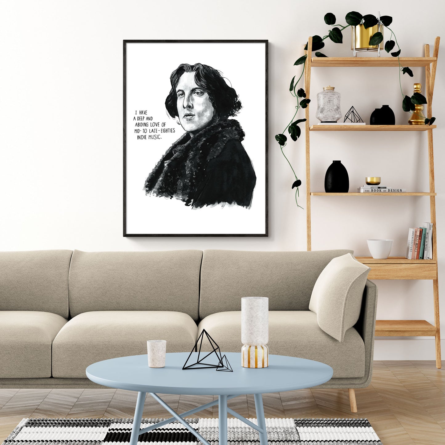 Oscar Wilde 'Indie Music Fan' Portrait Poster Print