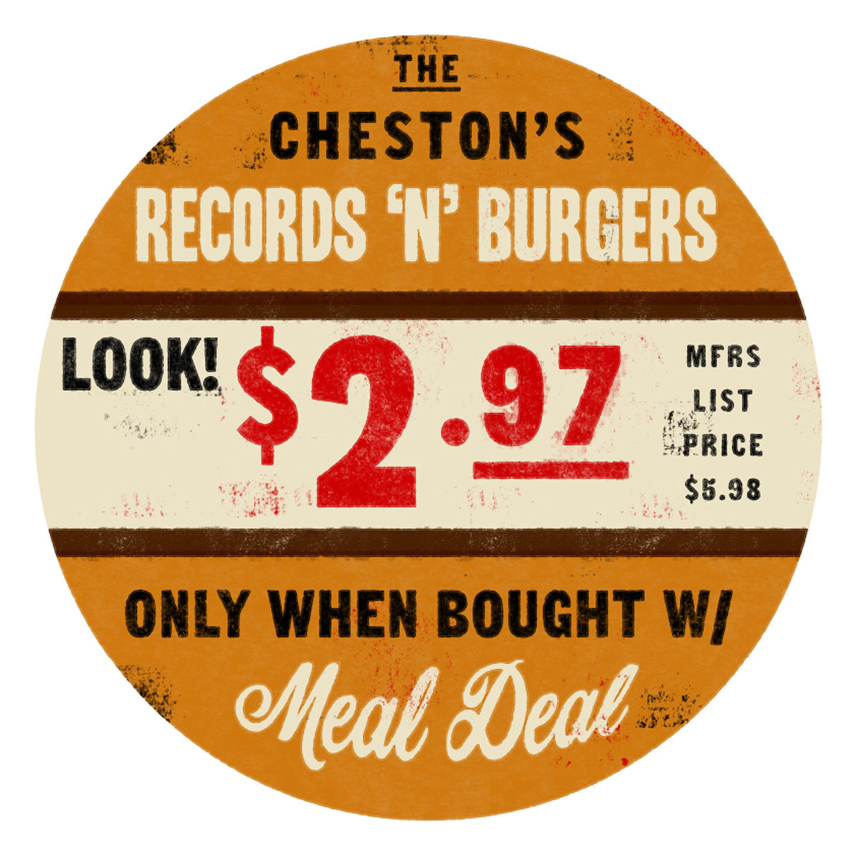 Album Cover Art: Record Store Price Tag Sticker Poster - 'Cheston's Re ...