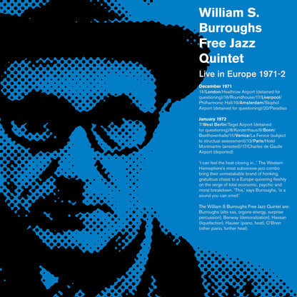 William S Burroughs Free Jazz Quintet Concert Poster Print