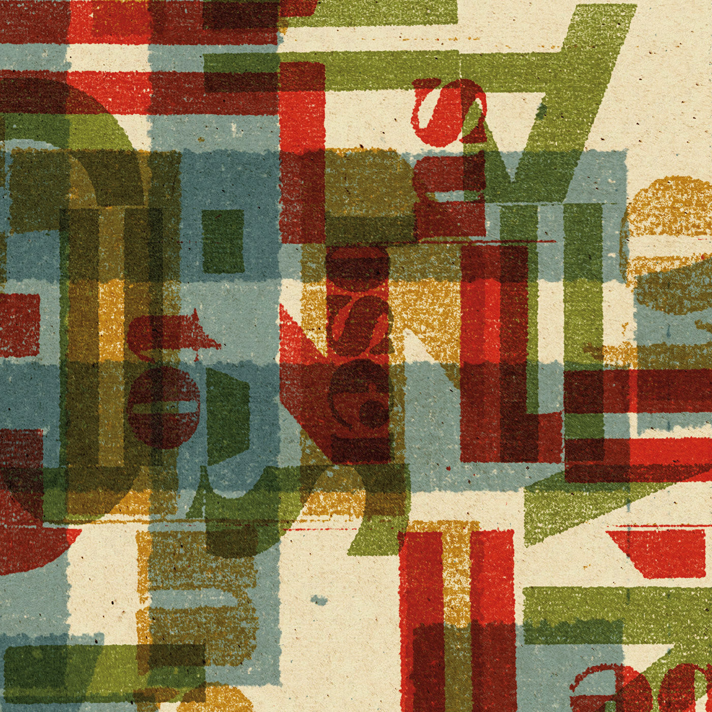 Constructivist Typographic Collage Print
