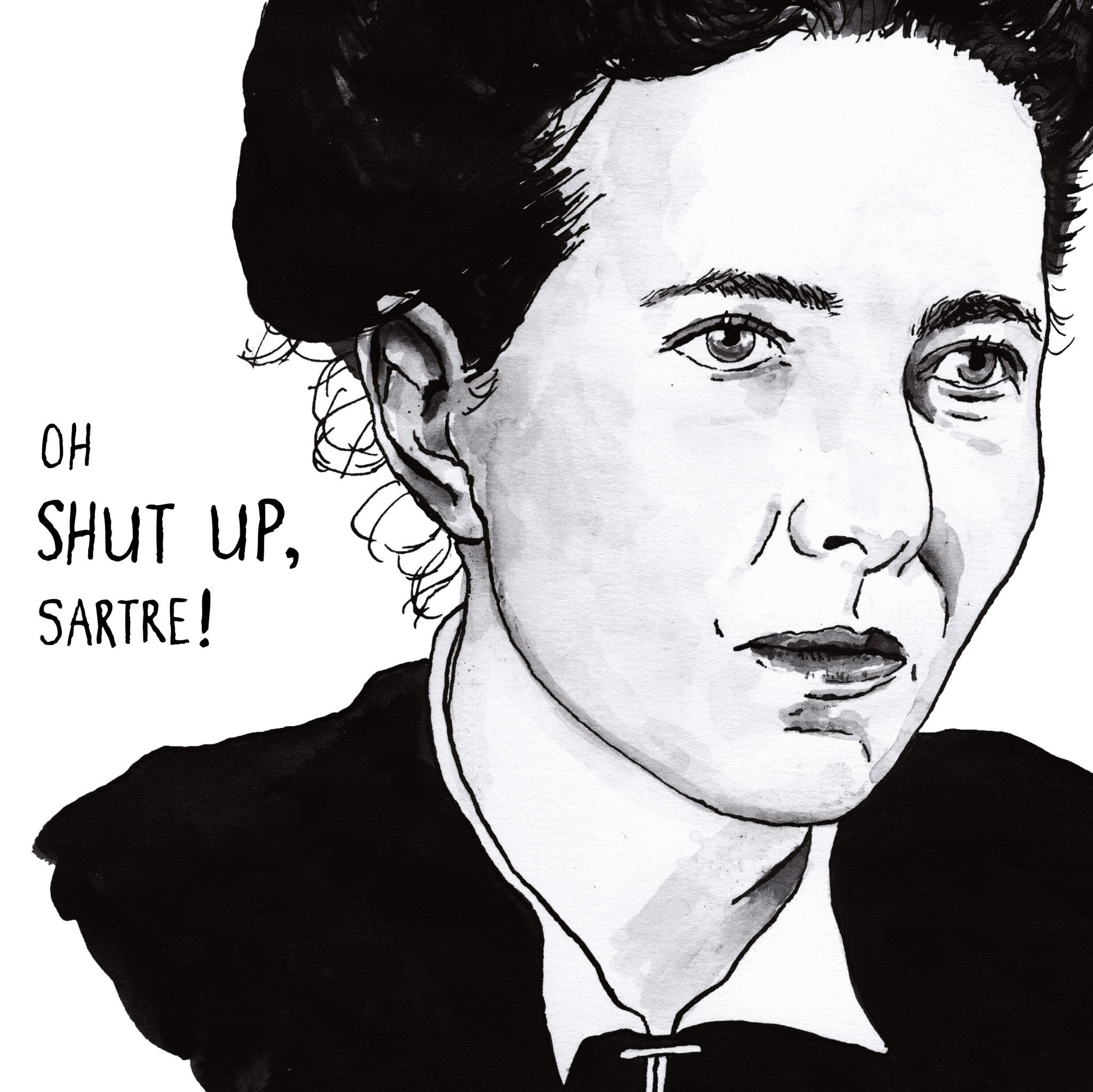 Simone de Beauvoir Portrait Poster Print