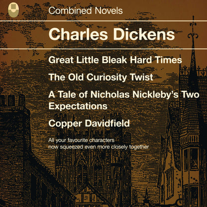 Charles Dickens 'Combined Novels' Book Cover Print