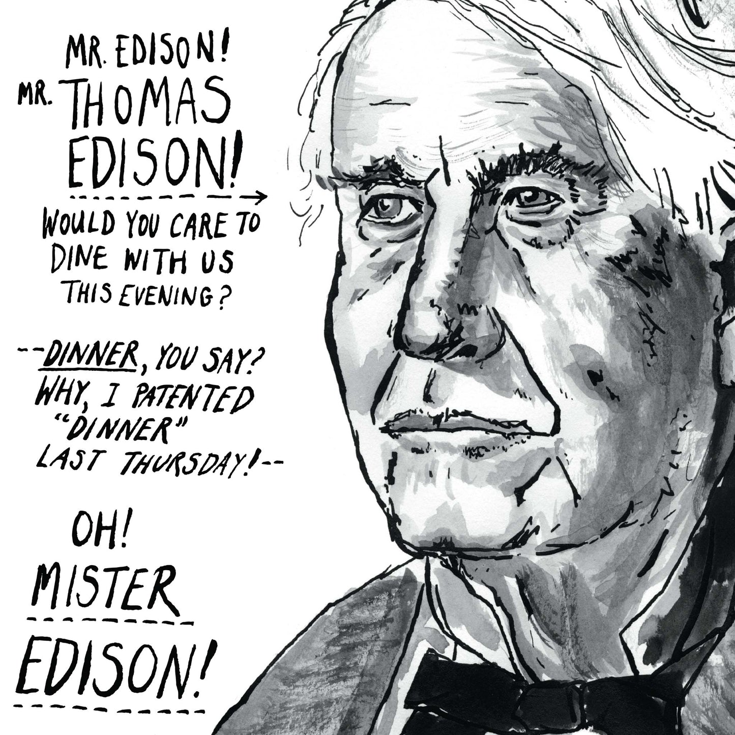 Thomas Edison Portrait Poster Print