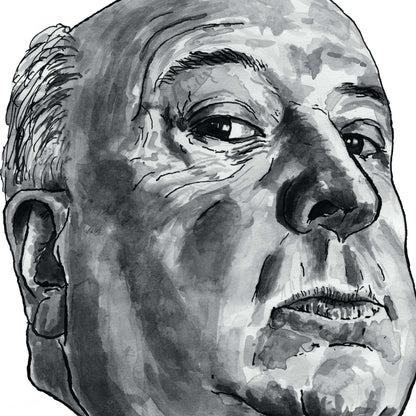 Alfred Hitchcock Portrait Poster Print
