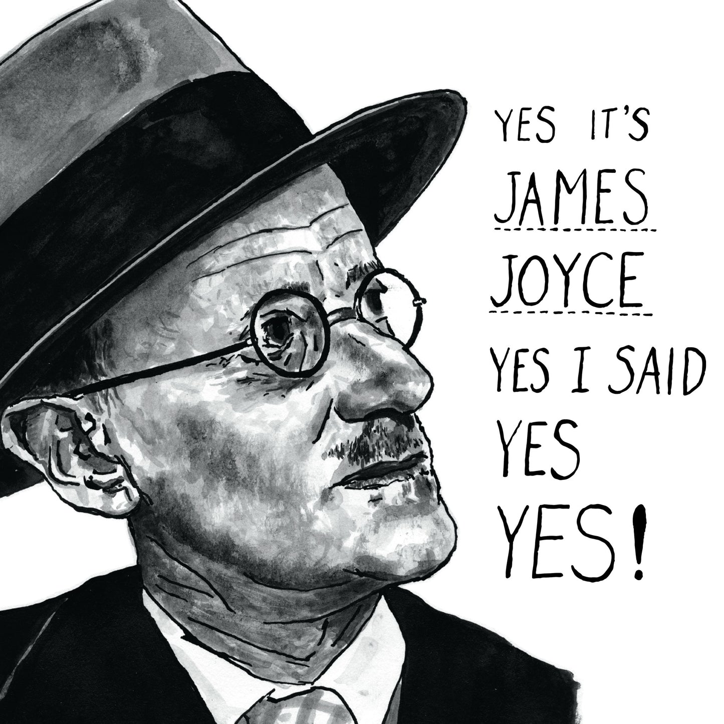 James Joyce Portrait Poster Print