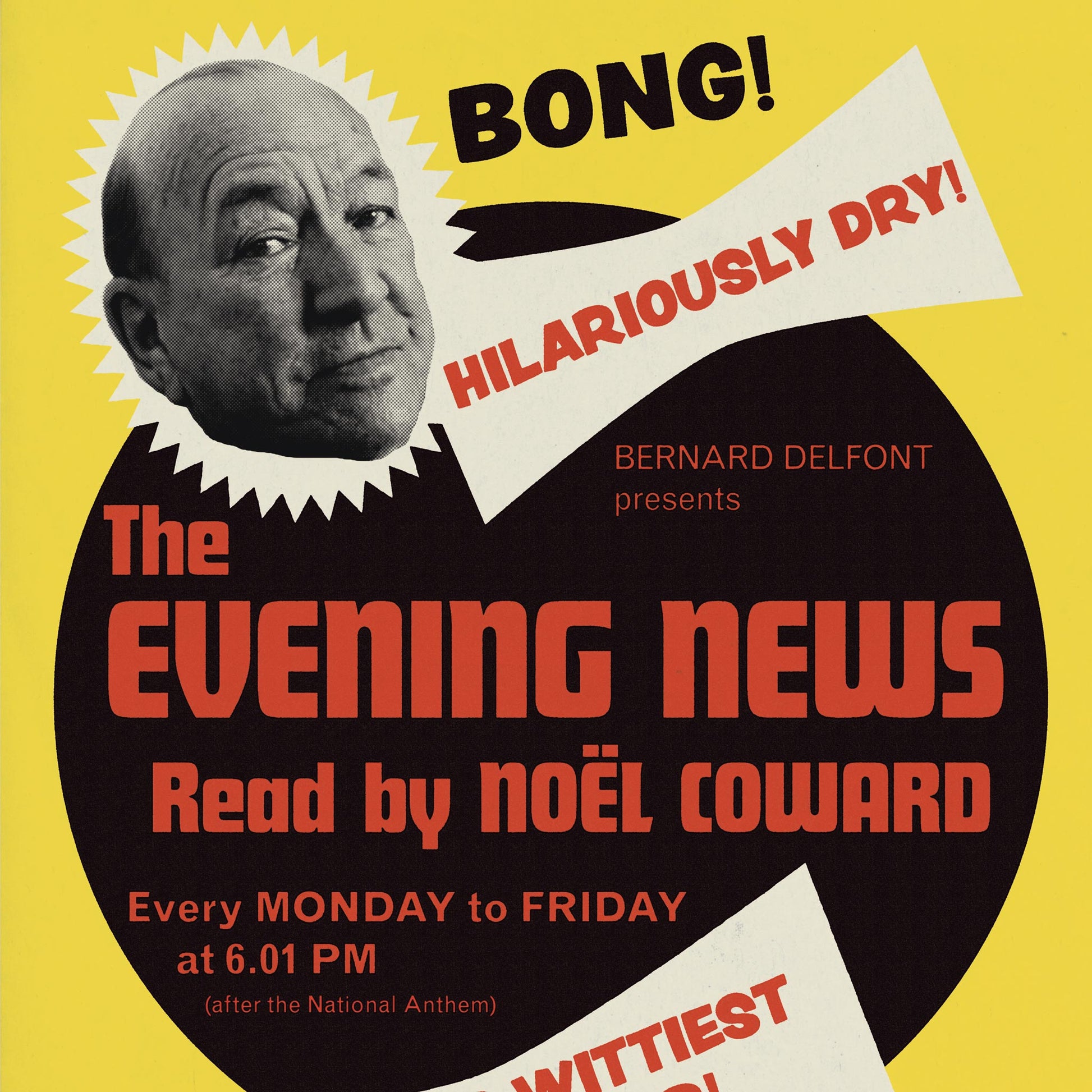 Noel Coward Radio News Reader Poster Print