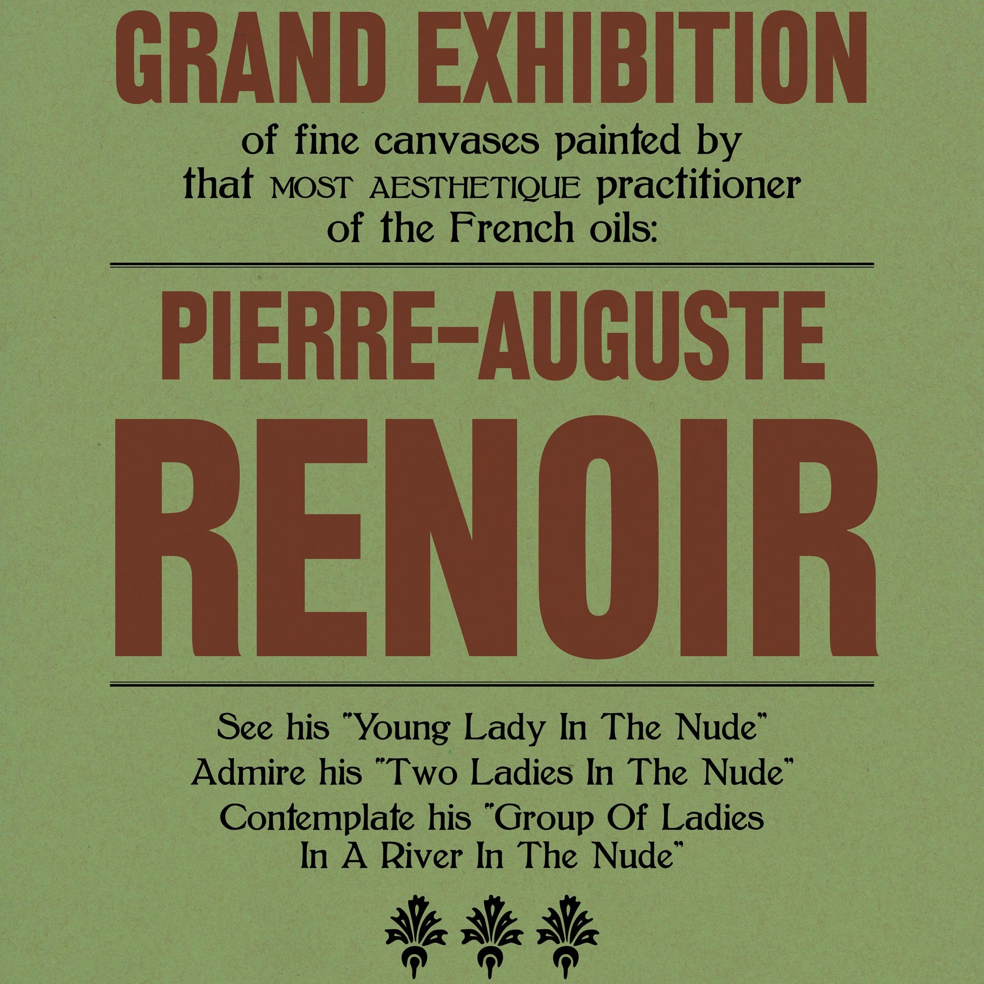 Pierre-Auguste Renoir Impressionist Exhibition Announcement Poster