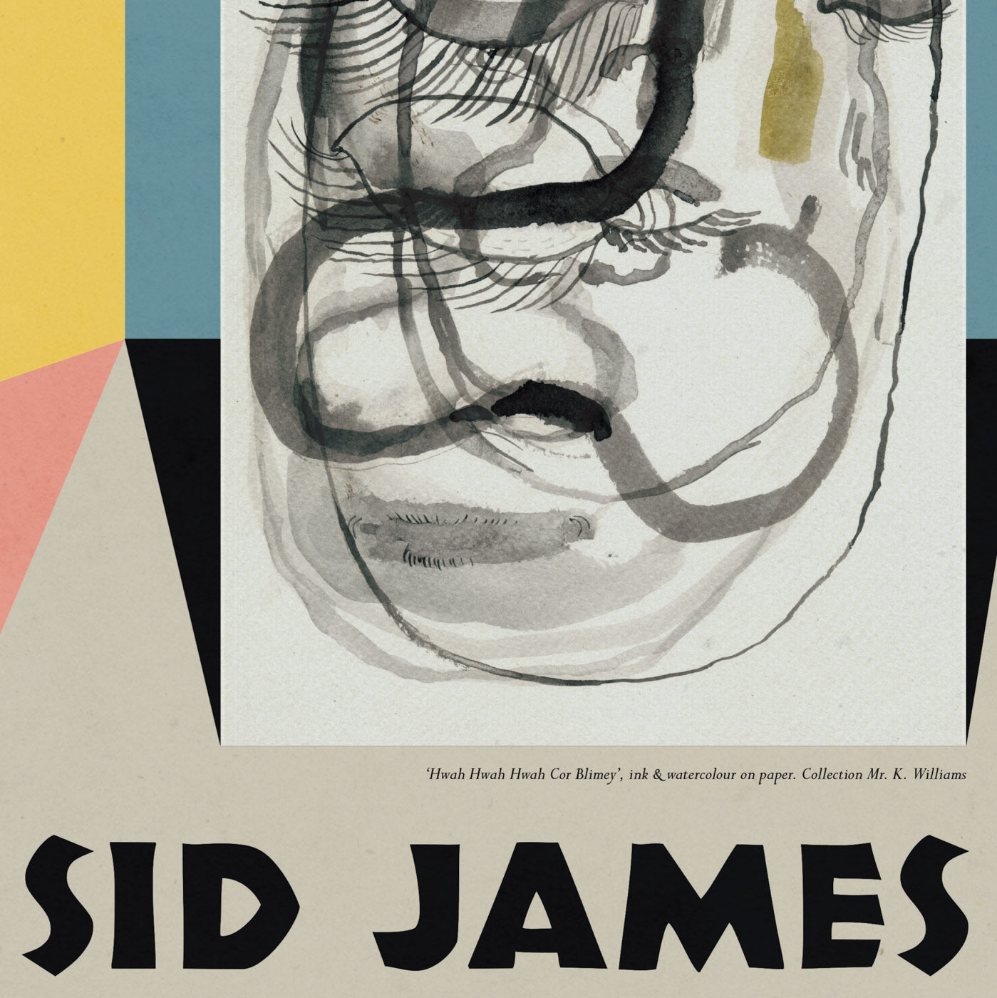 Sid James Carry On Film Art Exhibition Poster Print