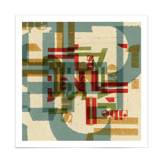 Constructivist Typographic Collage Print