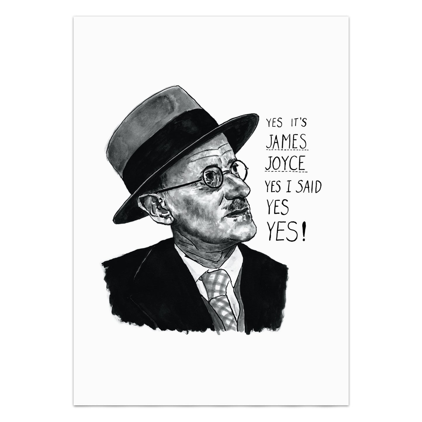 James Joyce Portrait Poster Print