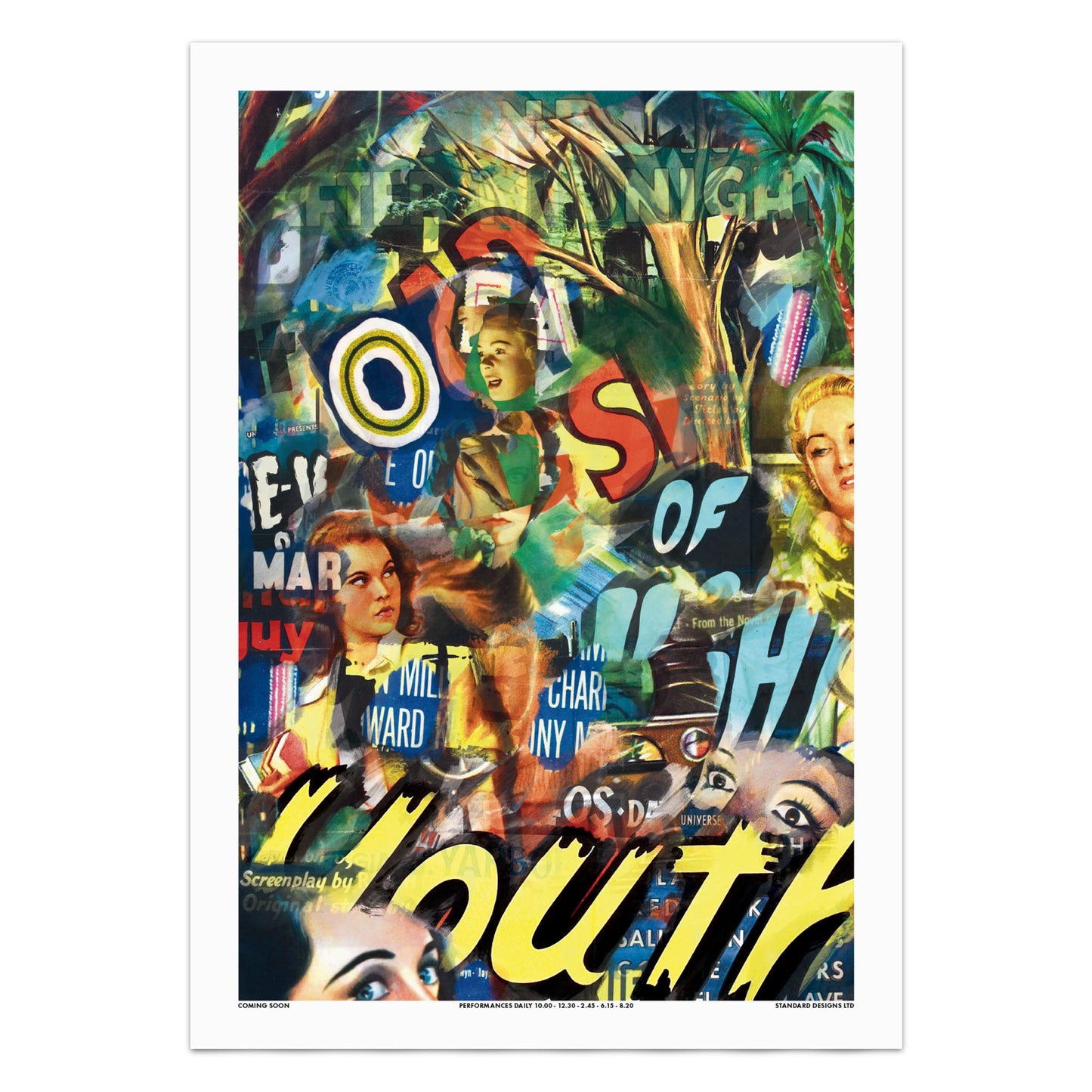 Hollywood Collage No. 5 | B-Movie Modern Art Poster Print
