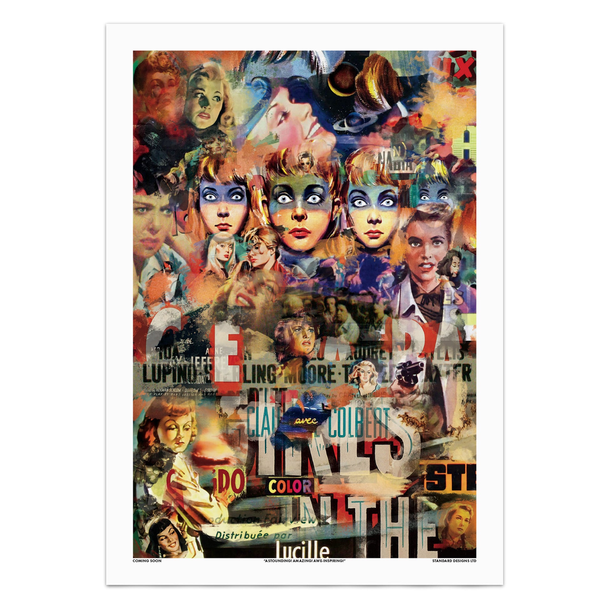Hollywood Collage No. 4 | B-Movie Modern Art Poster Print