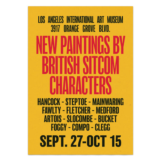 British Sitcom Characters Painting Exhibition Poster Print