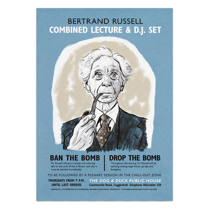 Bertrand Russell Lecture And DJ Set Poster Print