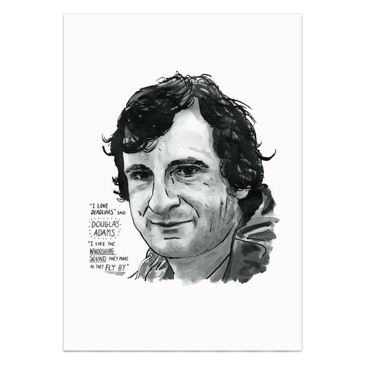 Douglas Adams Portrait Poster Print