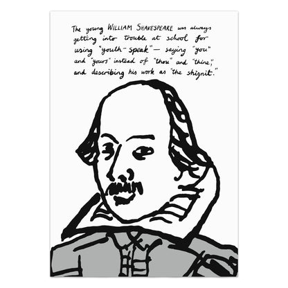 William Shakespeare - In Trouble At School - Portrait Poster Print