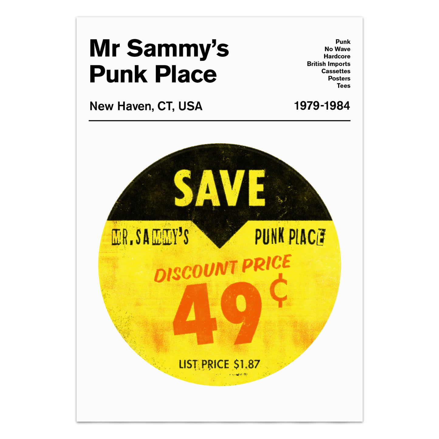 Punk record sticker poster