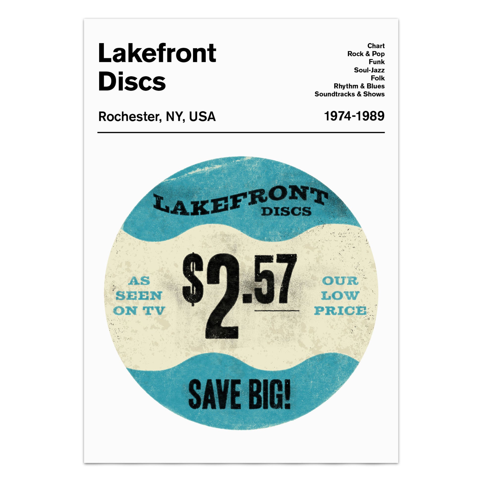 Lakefront Discs Record Cover Sticker Art Print