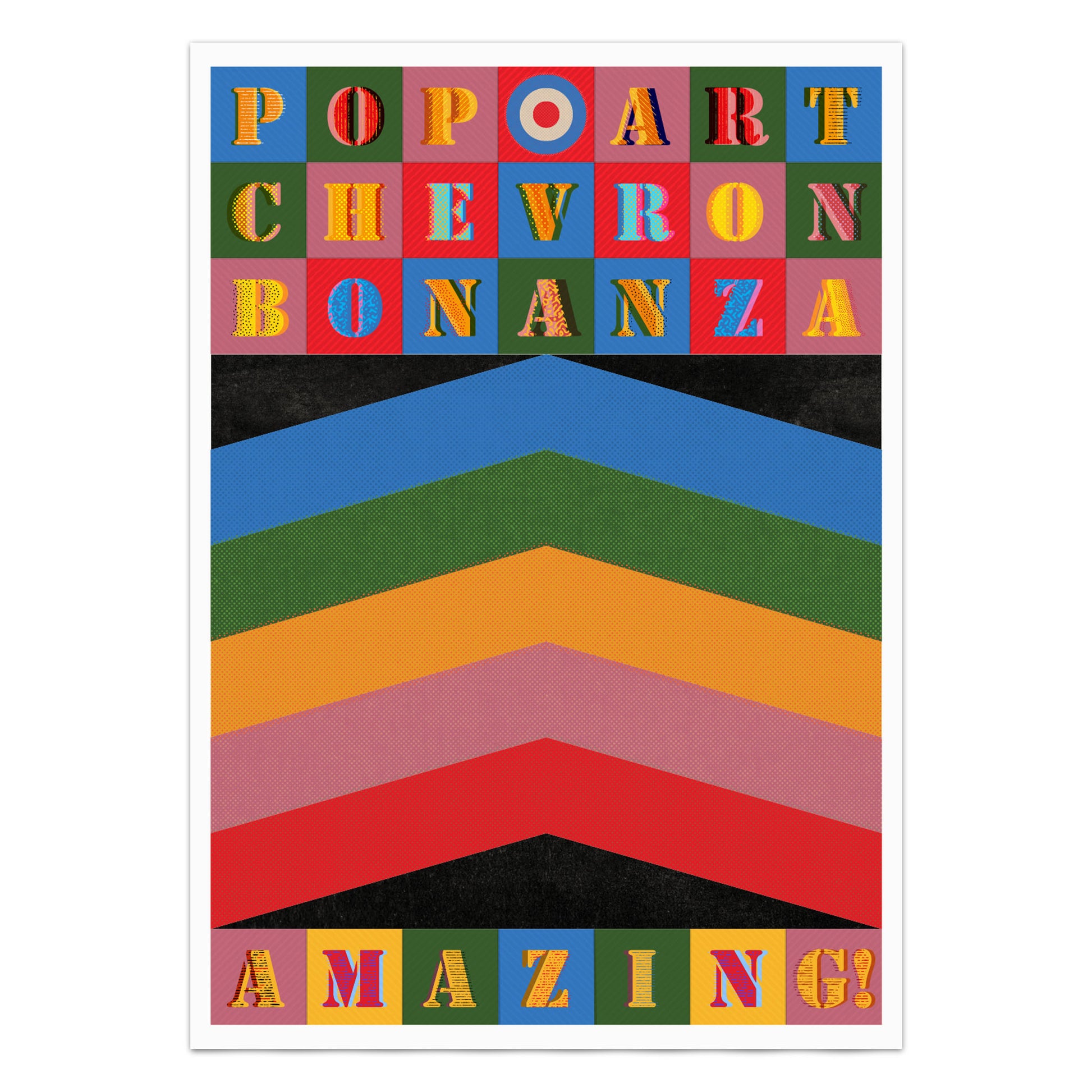 Pop Art Chevron Bonanza Print