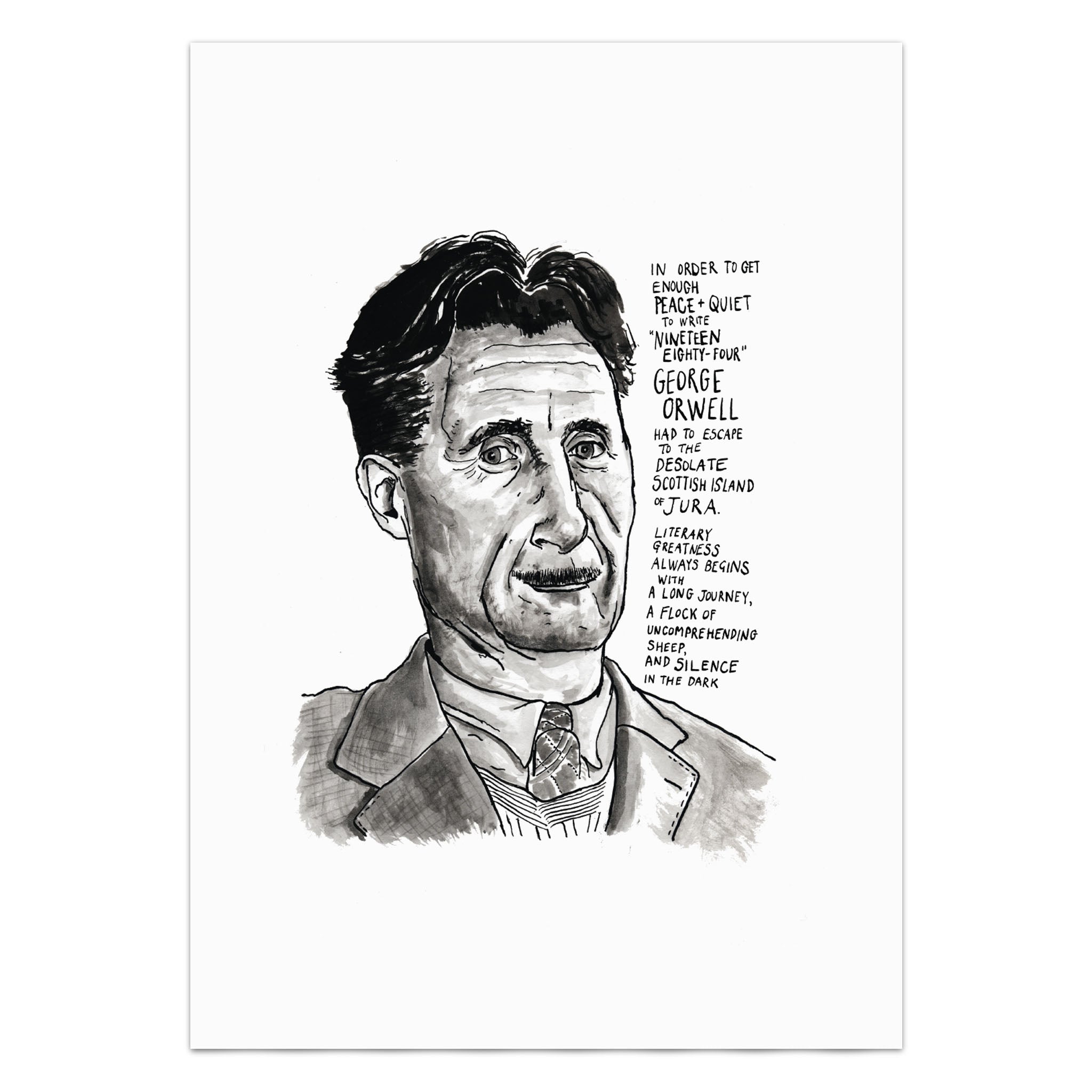 George R Owen George Orwell Portrait Poster Print by Standard Designs