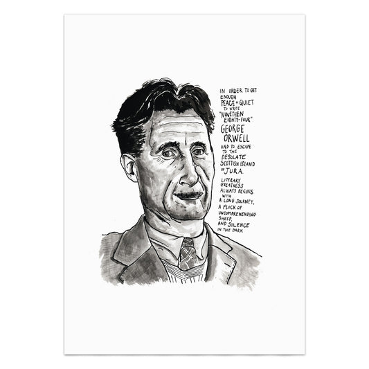 George Orwell Portrait Poster Print