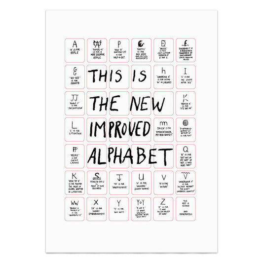 New Improved Alphabet Poster Print