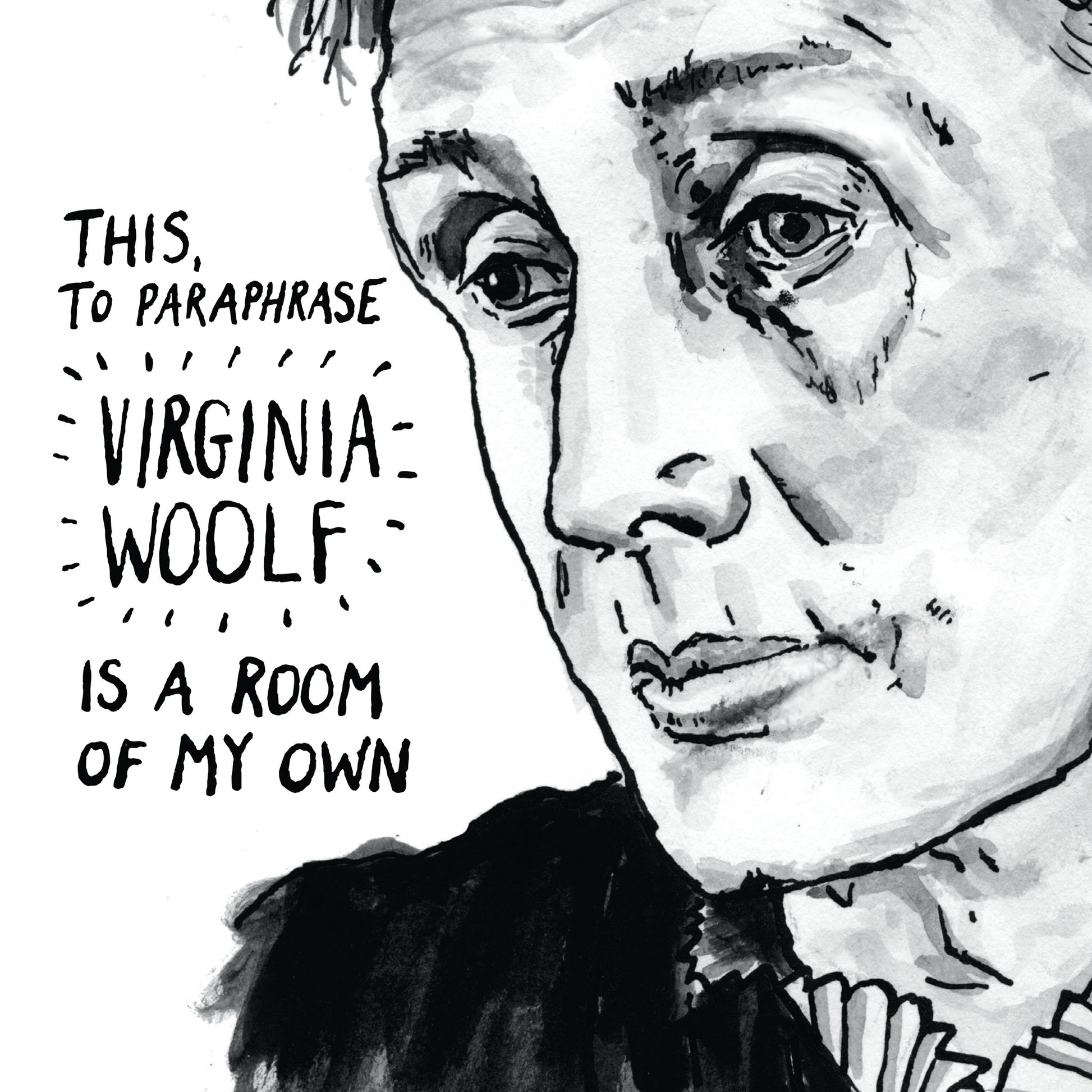 Virginia Woolf Portrait Poster Print