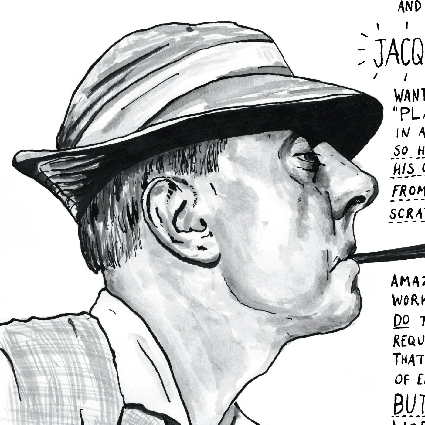 Jacques Tati Portrait Poster Print by Standard Designs