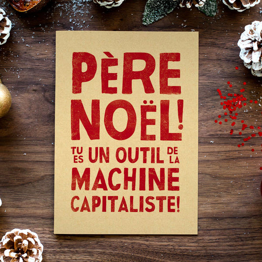 Christmas Card In A French Protest Poster Style